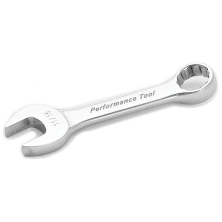 PERFORMANCE TOOL 11/16 In Stubby Combination Wrench Wrench Stubby 1, W30522 W30522
